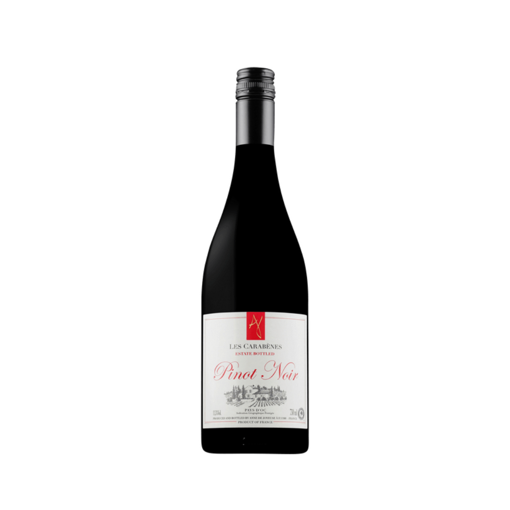 A bottle of 2019 Les Carabènes Pinot Noir by Anne de Joyeuse from The Living Vine