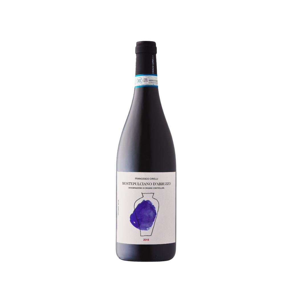 A bottle of 2018 Montepulciano Anfora by Cirelli from The Living Vine