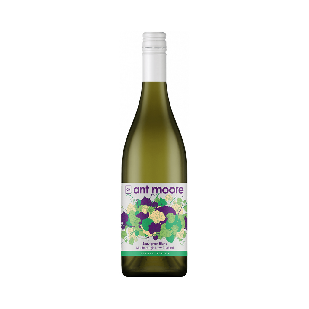A bottle of 2019 Sauvignon Blanc by Ant Moore from The Living Vine