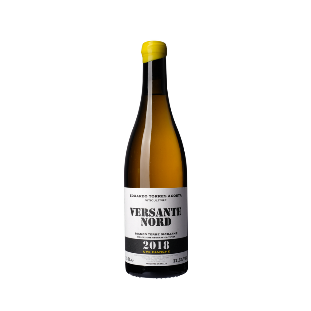 A bottle of 2017 Versante Nord Bianco by Eduardo Torres Acosta from The Living Vine