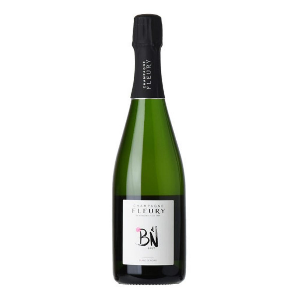 A bottle of NV Blanc de Noirs Brut by Champagne Fleury from The Living Vine
